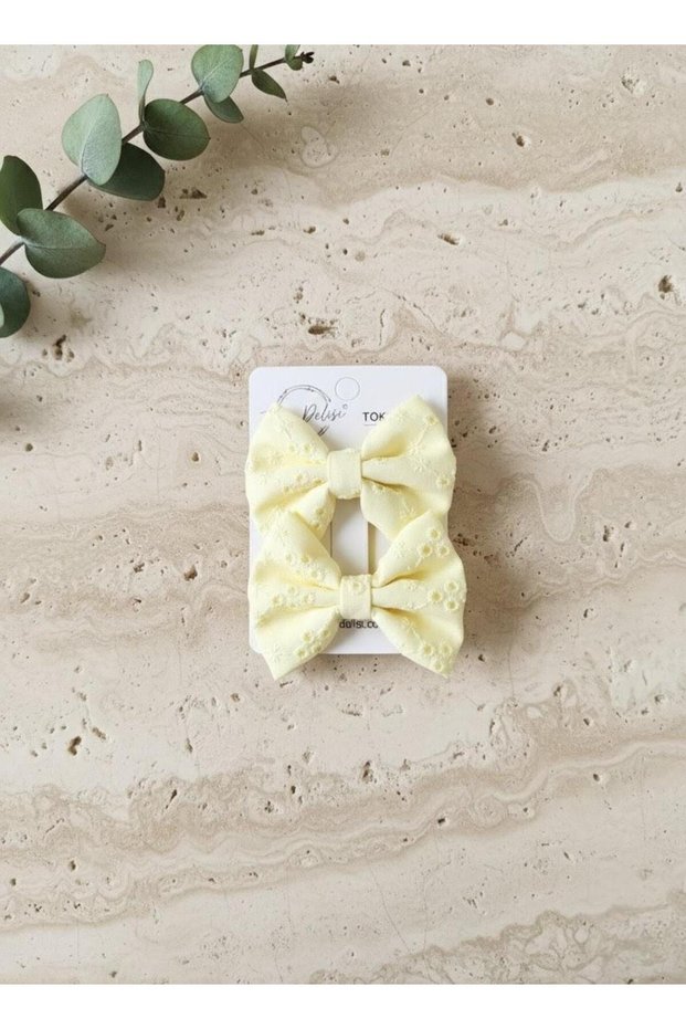 Fisto Double Combination Handmade Yellow Bowknot Hairpin, Henna Wedding Girl Hairpin, Special Design Hairpin