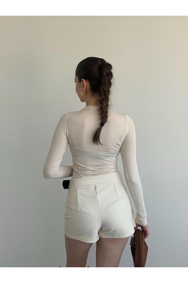 Kemerli Premium Şort Etek - 3