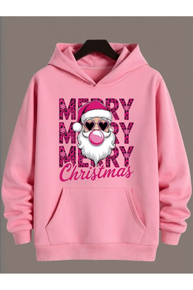 Unisex Long Sleeve Transfer Merry Christmas Christmas Printed Plus Size Crew Neck Sweatshirt
