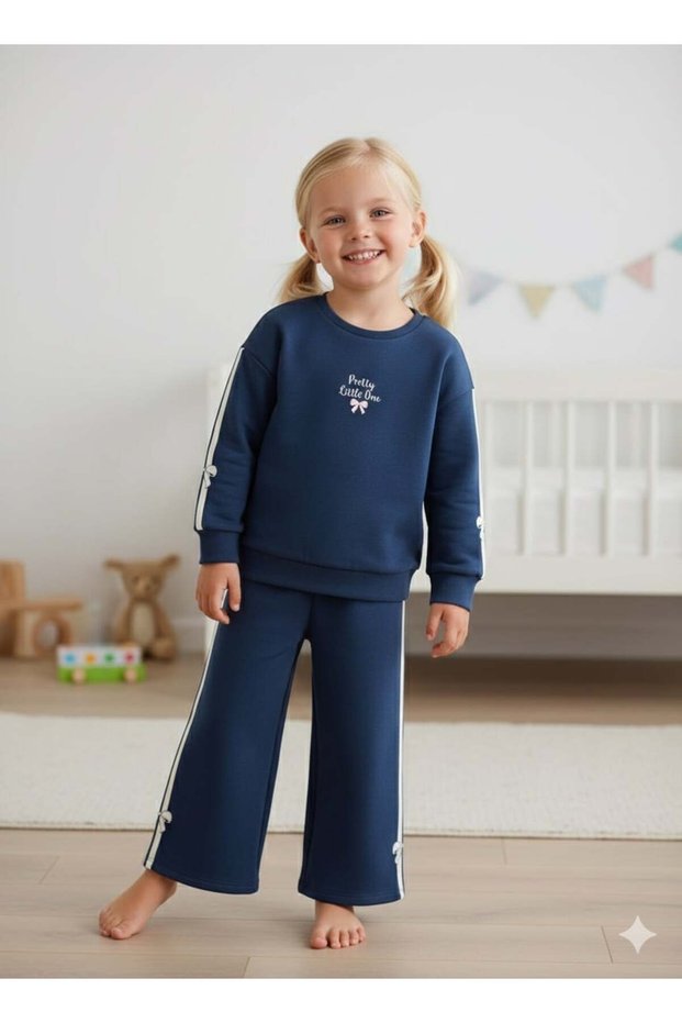 Pretty Little One Bow Detail Girl's Suit