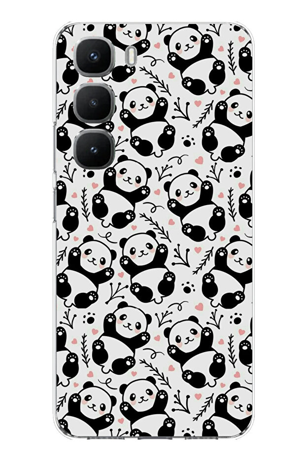 Infinix Hot 60 Pro Compatible Little Pandas Designed B Printed Silicone Case - 1