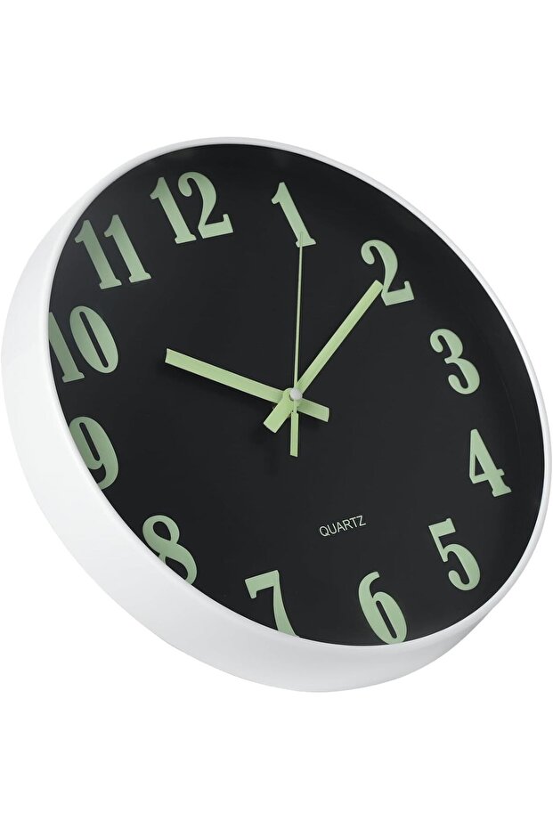 Night Light Wall Clock, 12 Inch Silent Non-ticking Glow in the Dark