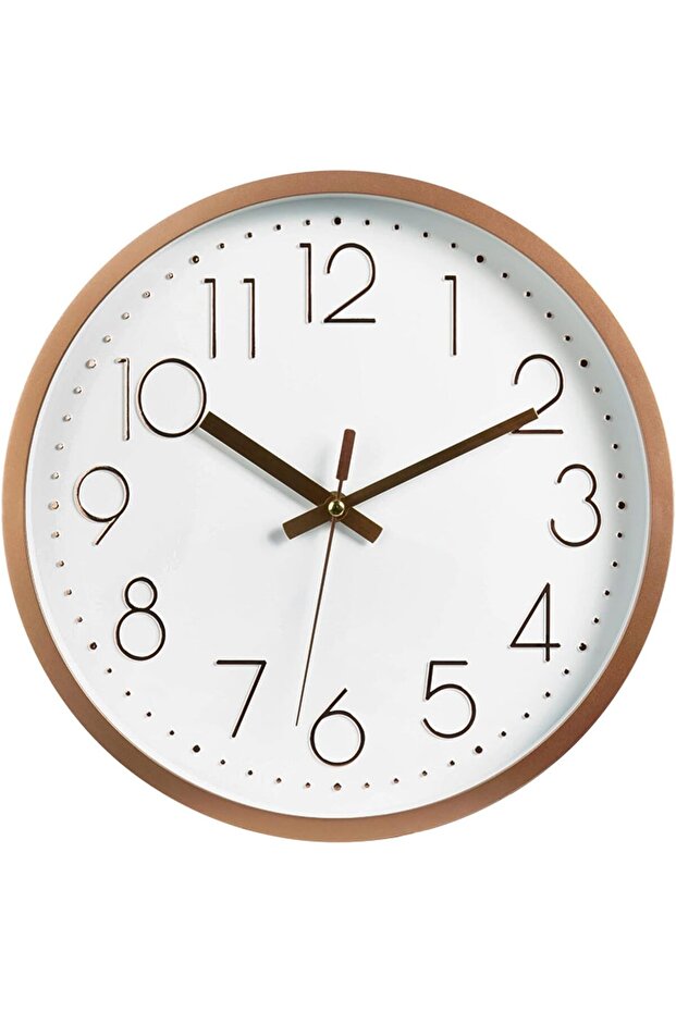 Non-Ticking Silent Wall Clock 12 Inch (Rose Gold)