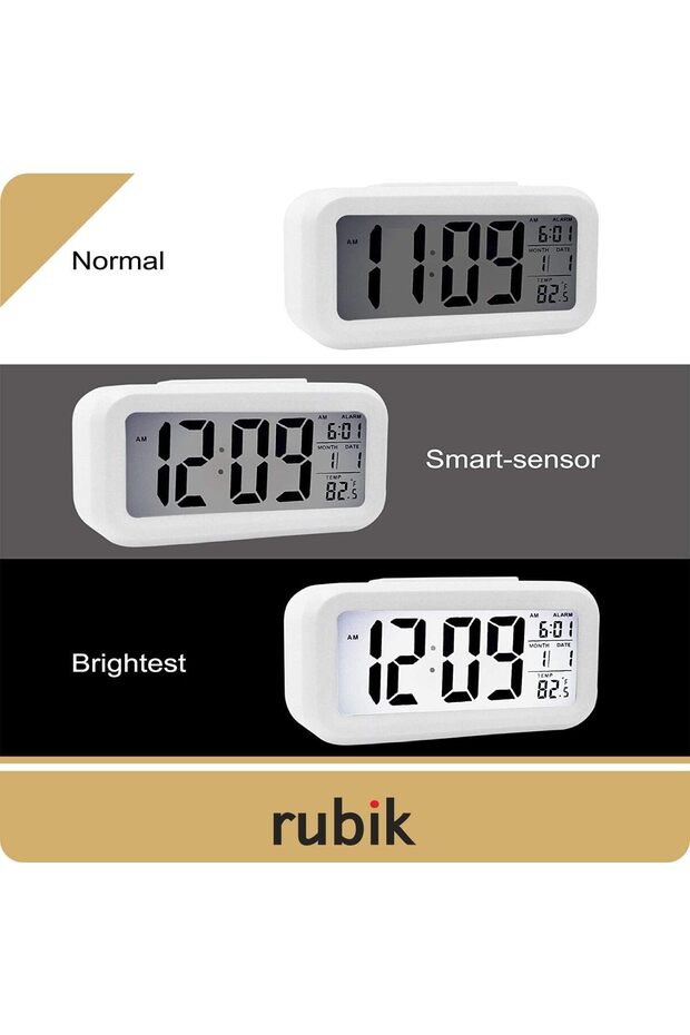 Loud Digital LED Alarm Clock - Large Display, Backlight, Temperature, Date, Snooze - 1