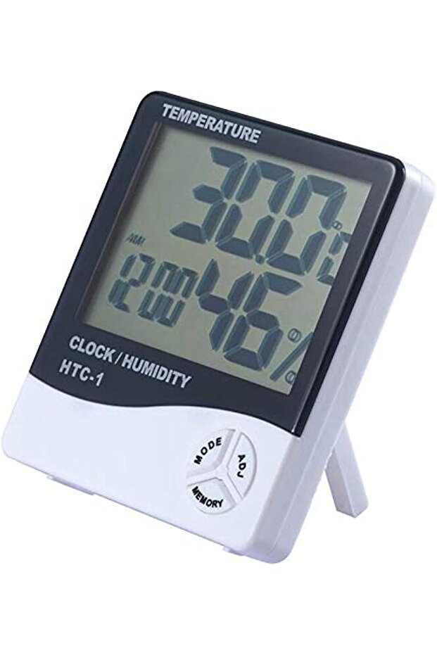 Digital Thermometer Hygrometer Alarm Clock LCD Dual Temperature Indoor Outdoor