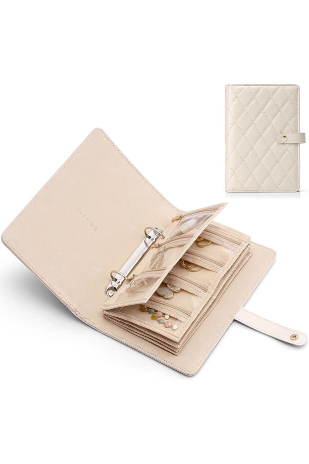 Jewelry Box for Girls & Women - Travel Jewelry Organizer, White