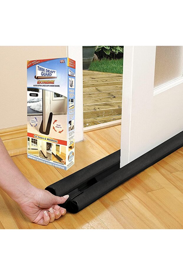 Deep Sleep In-House Door Draft Stopper, 30-38 inch, Grey (TW-30345)