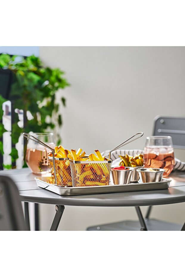 سلة تقديم من الفولاذ المقاوم للصدأ - 4