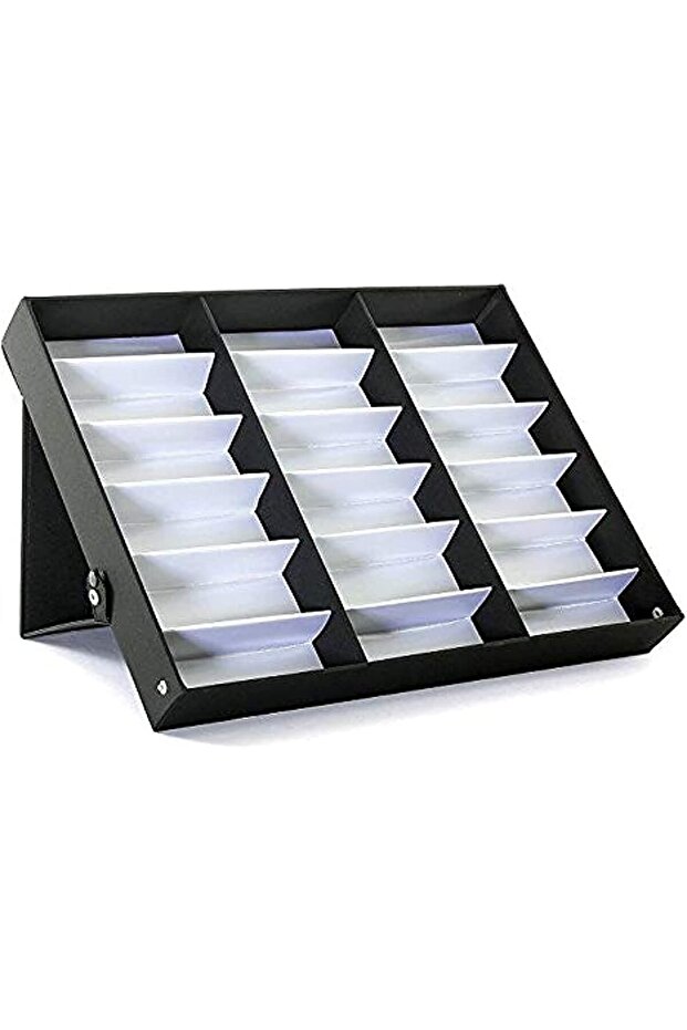 18 Piece Sunglass Eyewear Display Tray Case Stand