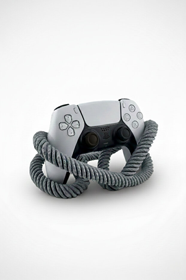 PS5 & xBox Controller Holder, Rope Shape, Gray - 1