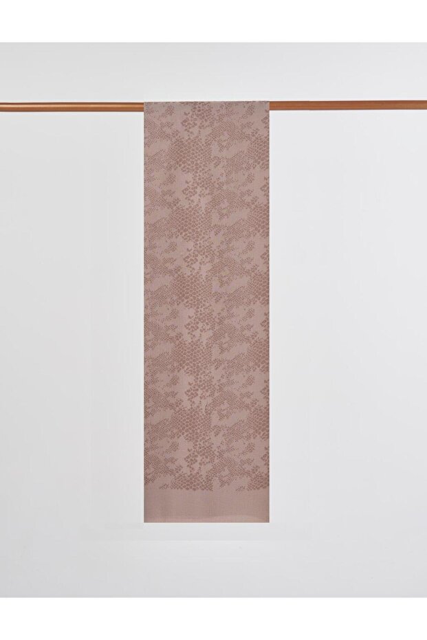 Abstract Pattern Floş Shawl Beige - 1