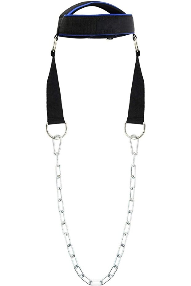 Neck Harness for Weight Lifting with Steel Chain & D-Rings