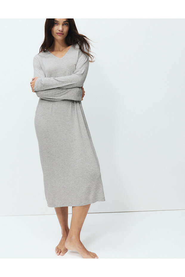 Uzun Kollu Gecelik - 1