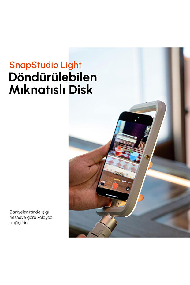 SnapStudio Light Manyetik LED Ring Işık, Stone - 5