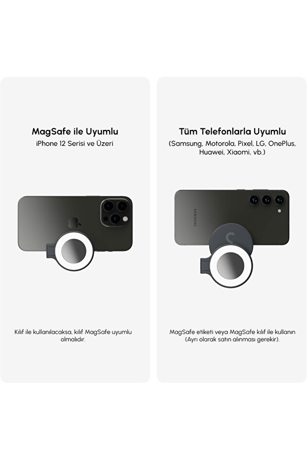 SnapStudio Light Manyetik LED Ring Işık, Midnight - 8