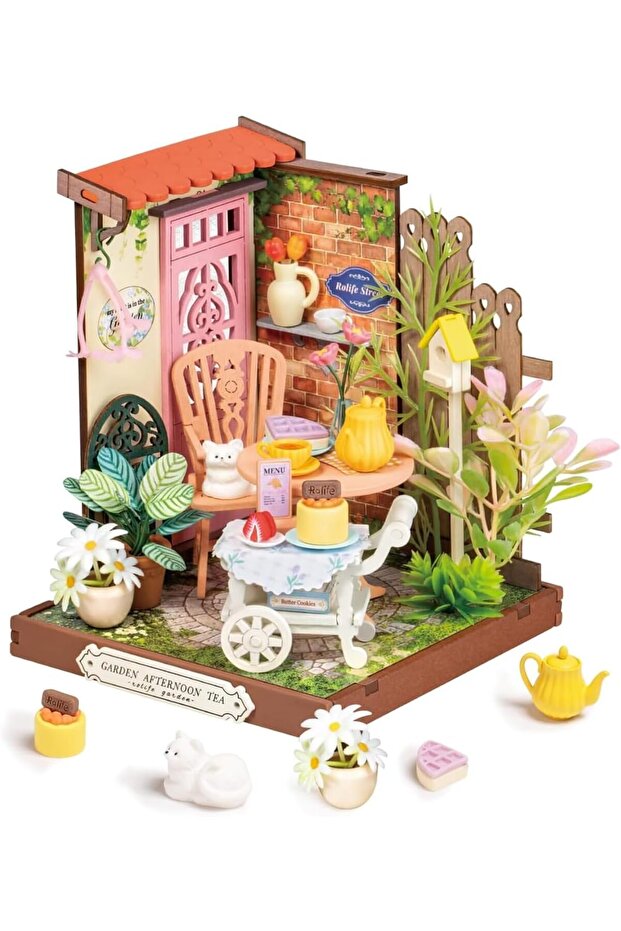 Fancy Tea Yard DIY Miniature House Kit (Fancy Tea Yard)-Single pack