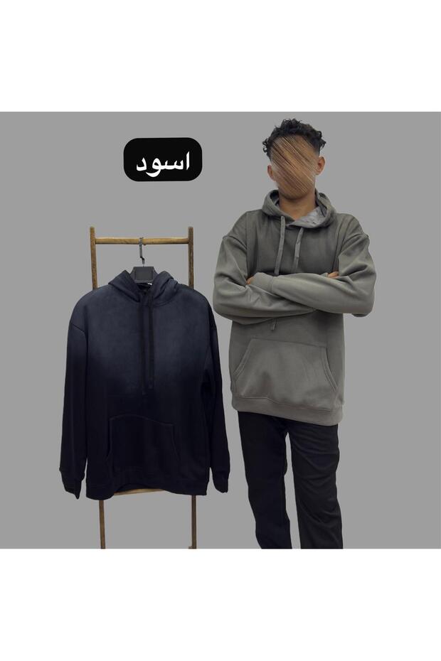 New unisex oversized cotton lined pullover hoodie with finger hole