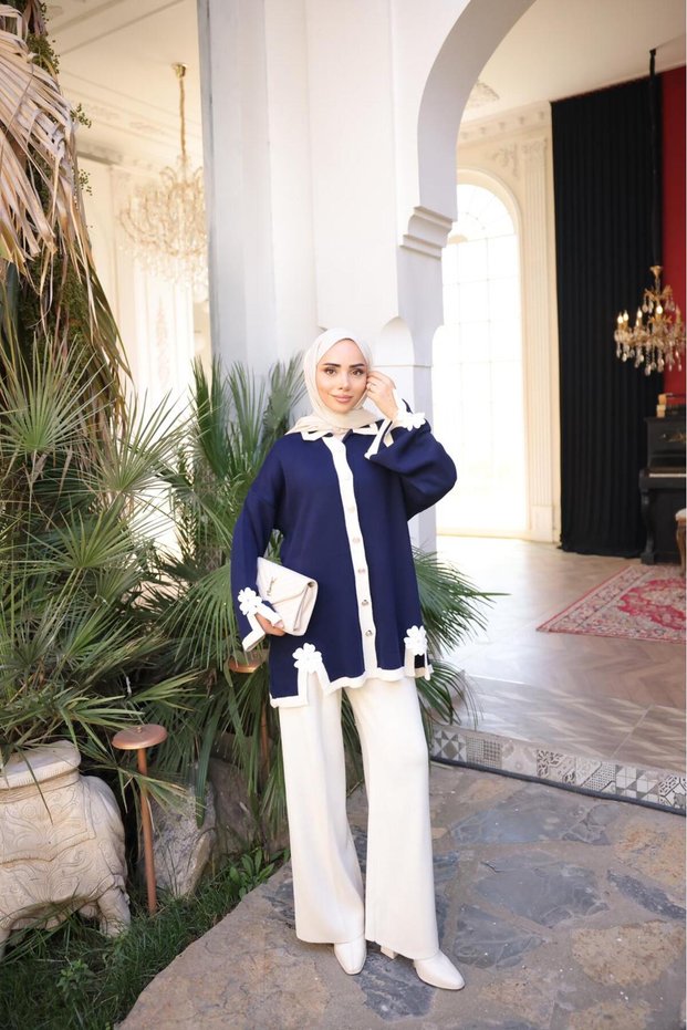 Owen Life Cotton Knitted Fabric Standard Size Hijab Suit Fits Size 38 40 42 44 46