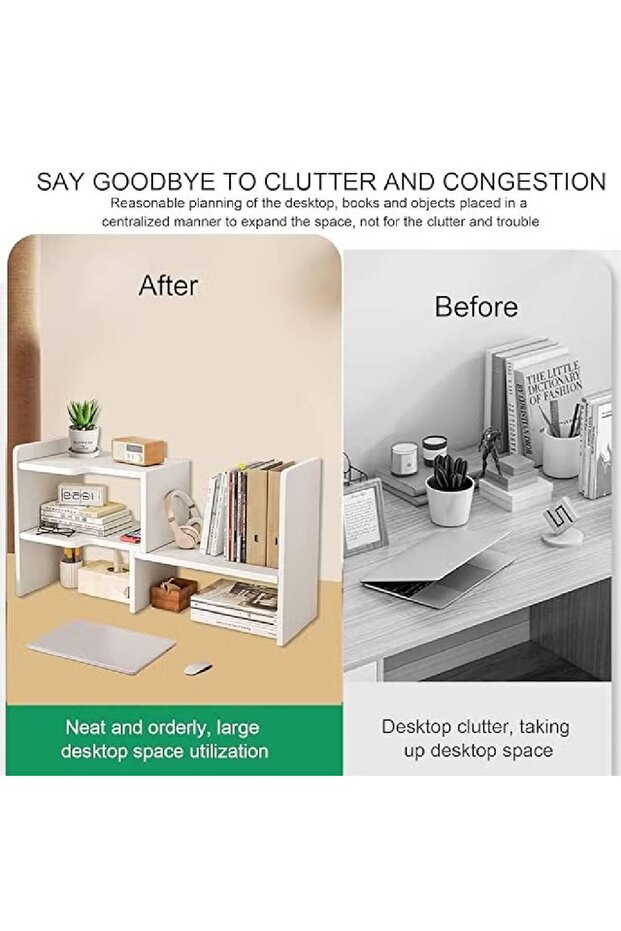 Desktopshelf for Multipurpose Use Floor Standing Storage Cabinet Multi Layers Bookcase Storage - 2