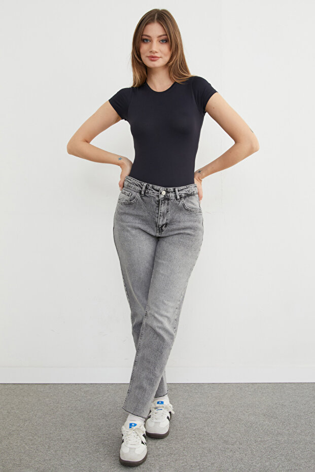 Basic Bisiklet Yaka Çıtçıtlı Body - 3