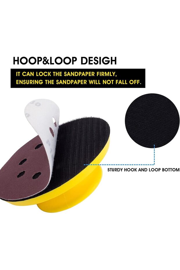 5in Hook and Loop Sanding Blocks, 2-Pack (Round & Mouse Hand Sanding Blocks) - 3