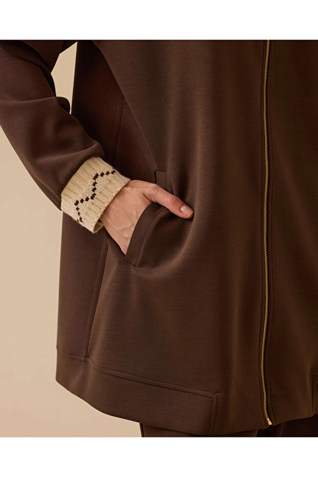 Fermuarlı Kapüşonlu Kap - 5