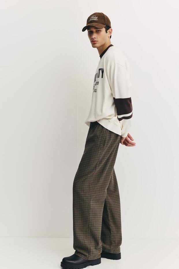 Kareli jogger pantolon - 4