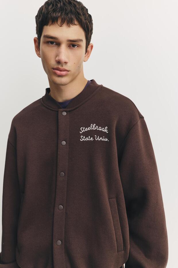 Nakışlı kolej ceketi - 6