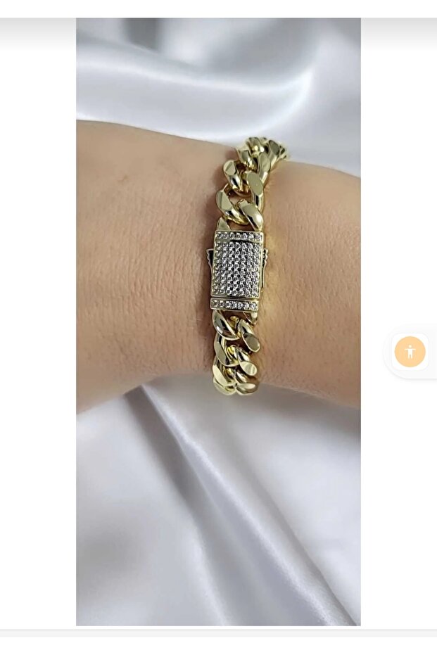 Bayro Thick Chain Stone Detailed Xuping Bracelet