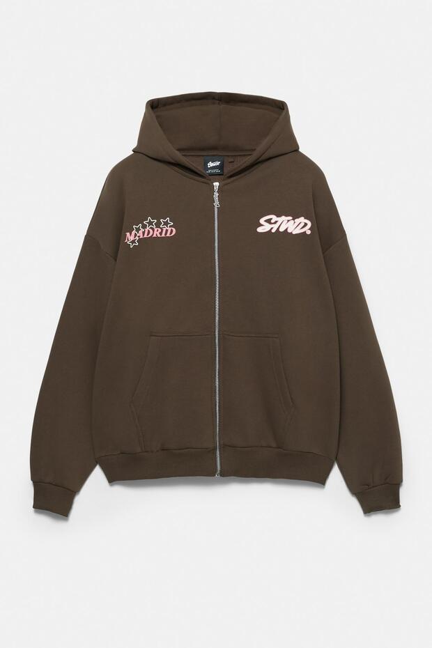 STWD Madrid fermuarlı kapüşonlu sweatshirt - 6