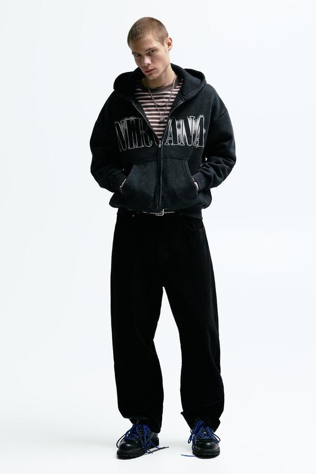 Nirvana fermuarlı kapüşonlu sweatshirt - 2