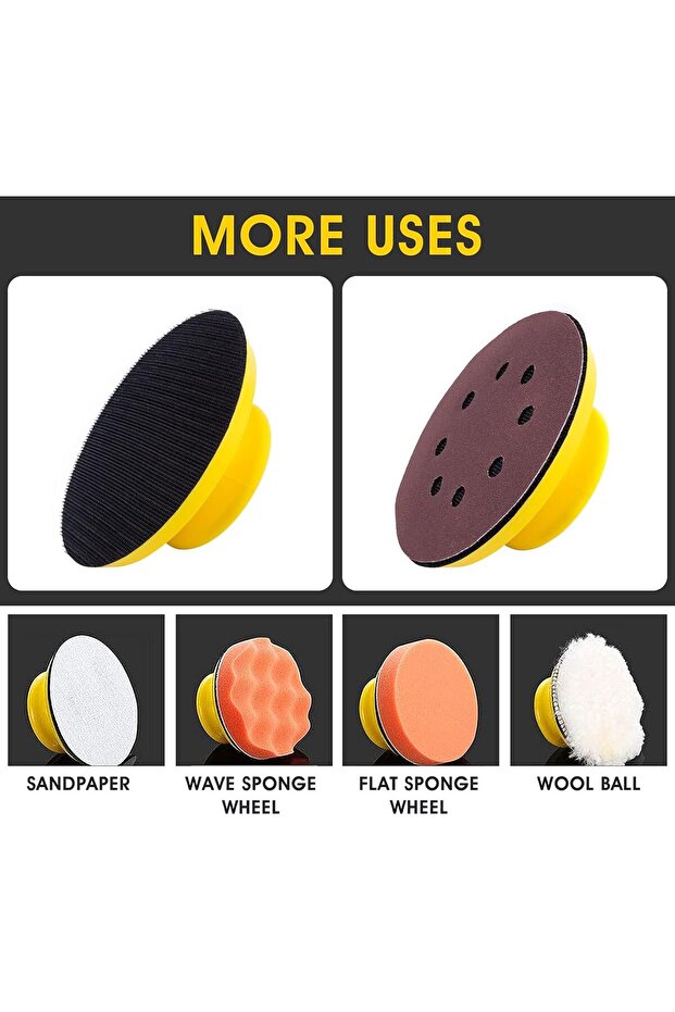 5in Hook and Loop Sanding Blocks, 2-Pack (Round & Mouse Hand Sanding Blocks) - 5