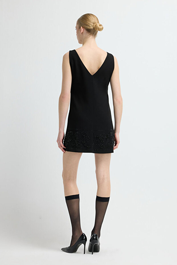 Kolsuz Mini Elbise - 5