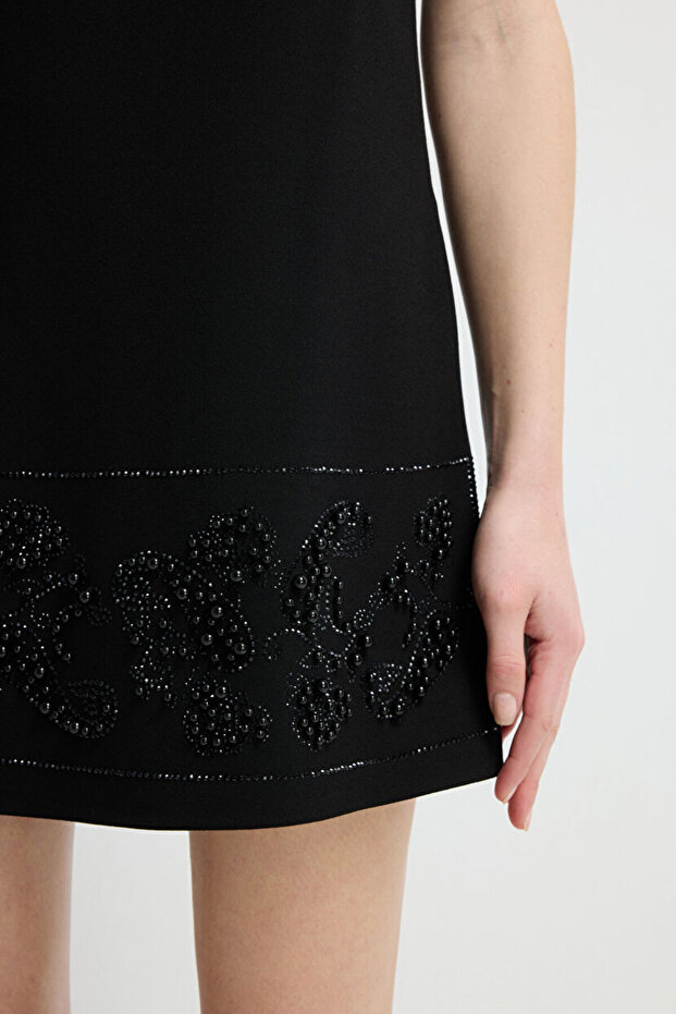 Kolsuz Mini Elbise - 3