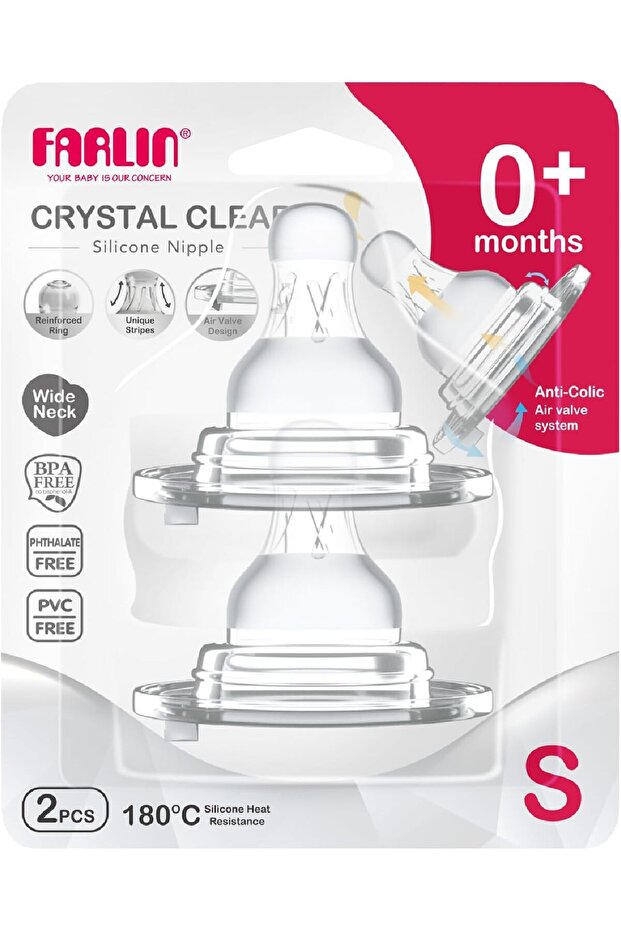 Nipple For Wide-Neck Bottle, Piece Of 2