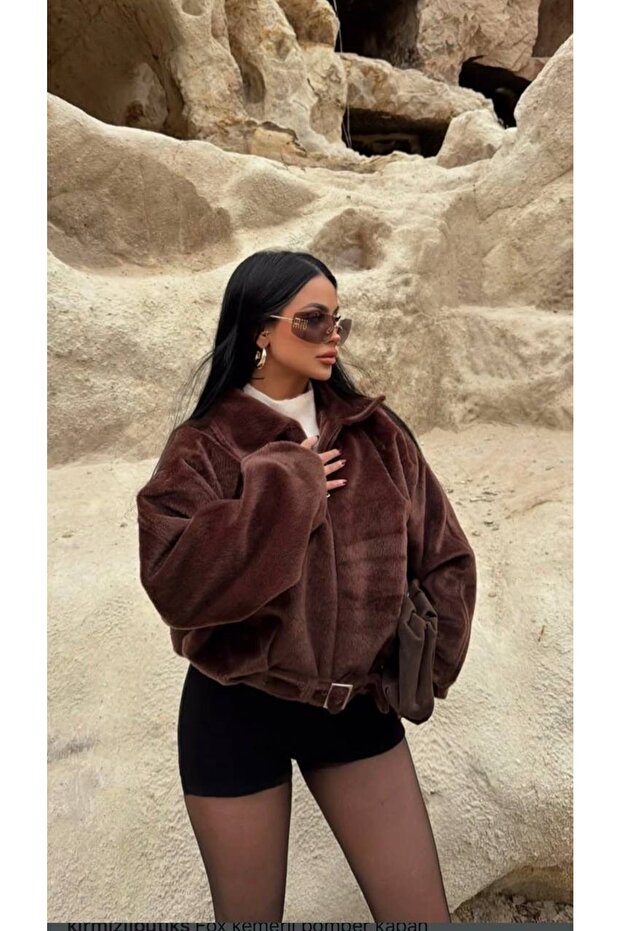 Belted Bomber Cashmere Jacket