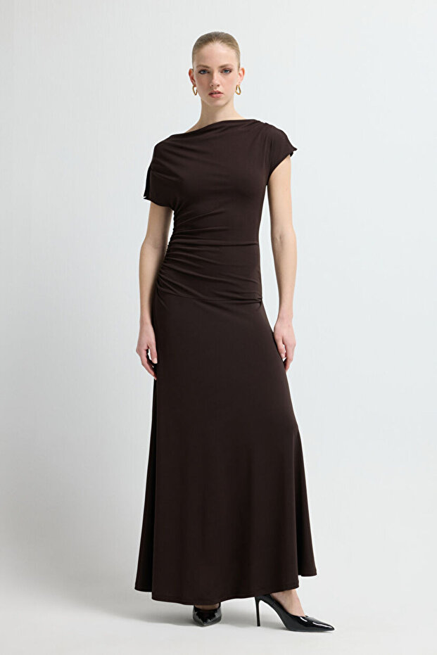 Büzgülü Örme Elbise - 4