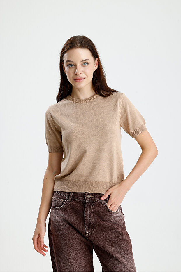 Kısa Kol Kadın Triko - 1