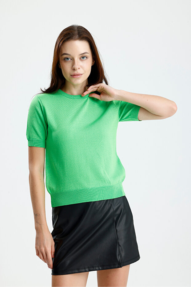 Kısa Kol Kadın Triko - 7