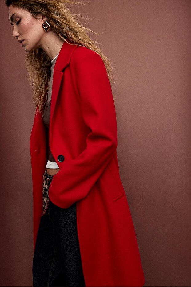 Midi düğmeli kaban - 1