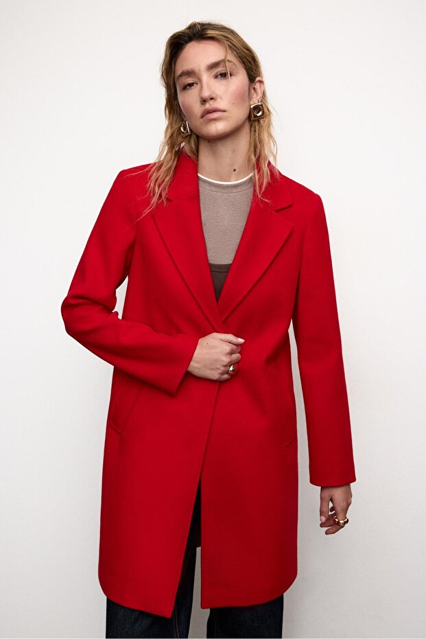 Midi düğmeli kaban - 3