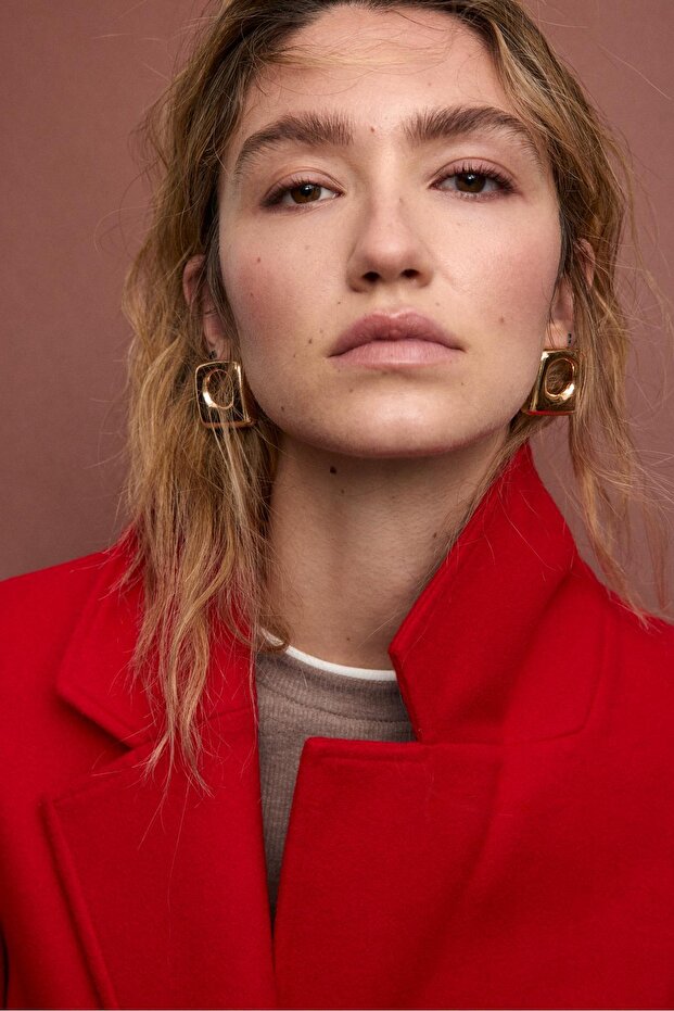 Midi düğmeli kaban - 4