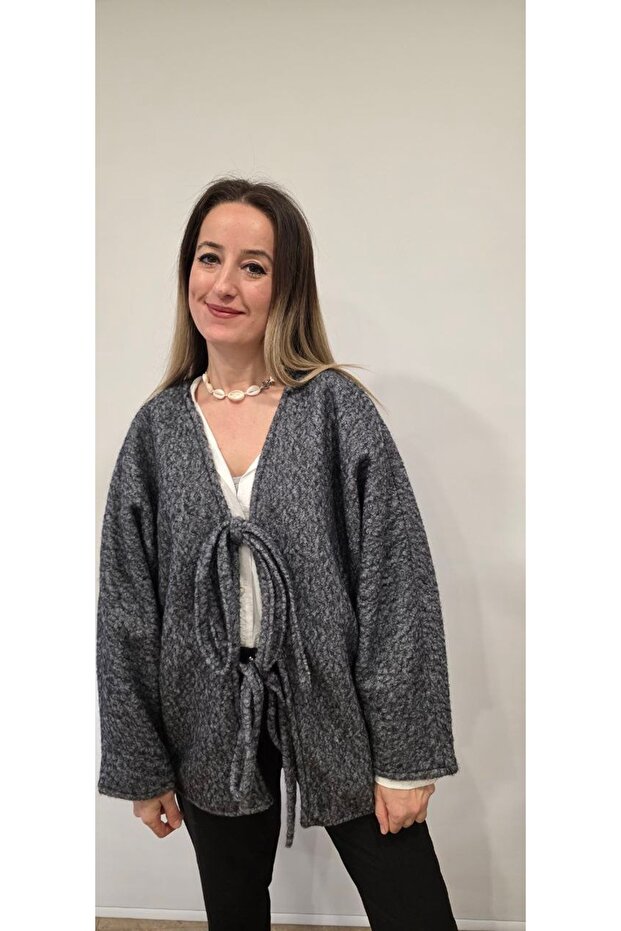 KIRÇILLI ÖNDEN BAĞLAMALI CEKET - 6