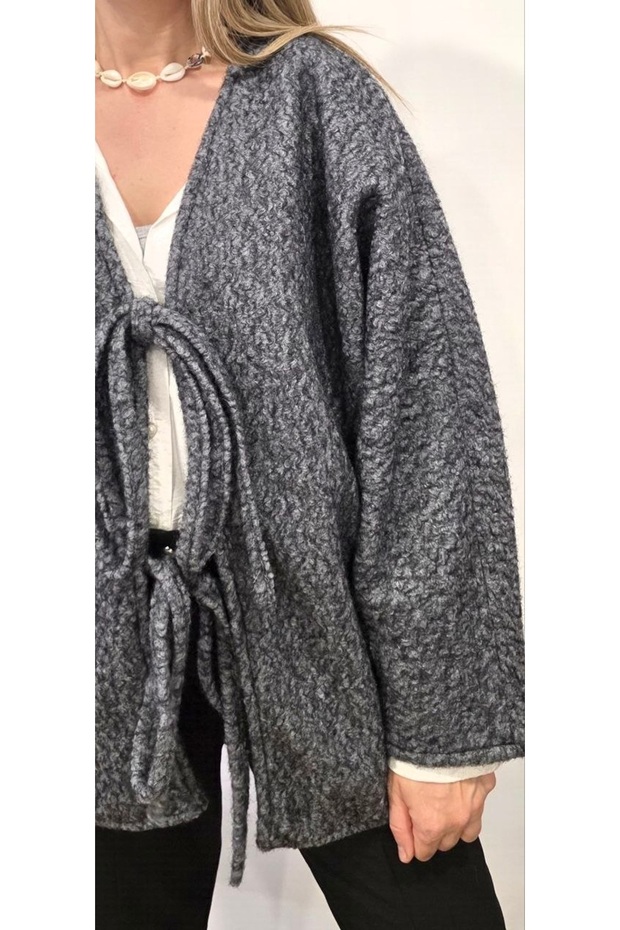 KIRÇILLI ÖNDEN BAĞLAMALI CEKET - 2