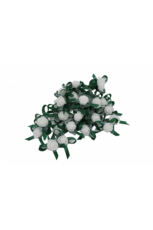 100x Set Cocarde trandafir verde