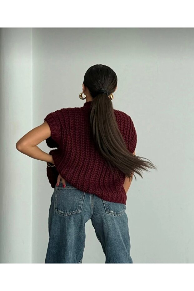 ÖRME DÜĞMELİ TRİKO YELEK - 3