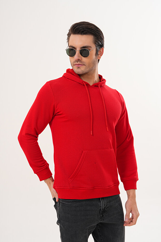 GAUL Unisex Basic Kapüşonlu Pamuk Sweatshirt - 2