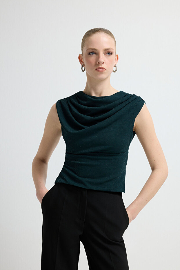 Drapeli Kolsuz Bluz - 4