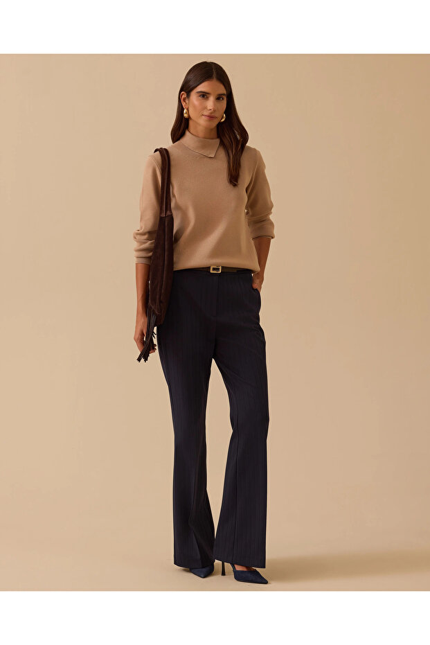 Düğme Detaylı Triko Kazak - 1