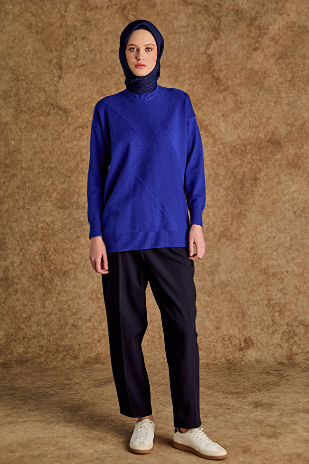 Parçalı Triko Tunik - 1